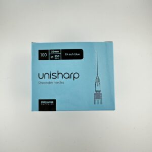 Unisharp Needle 23g 1 1/4” (30mm) (long blue) – x 100