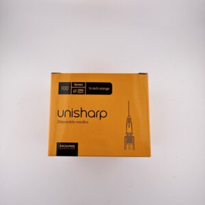 Unisharp Needle 25g 5/8” (16mm) (Short Orange) – x 100